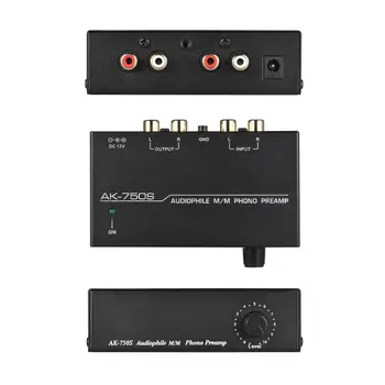 Ak-750S Audiophile M/M Phono Preamp Preamplifier Pastiprinātājs MUMS/ES Spraudņa Adapteris, M5TD