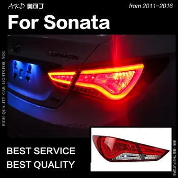 AKD Car Styling par Hyundai Sonata Aizmugurējie Lukturi 2011. - 2016. Gada Sonata YF LED Aizmugurējie Lukturi DRL Bremžu Signāls Reverse auto Piederumi