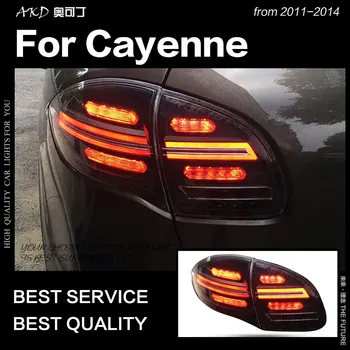 AKD Car Styling, par Porsche Cayenne, Aizmugurējie Lukturi 2011. -. Gadam Cayenne LED Aizmugurējie Lukturi DRL Dynami Bremžu Signāls Reverse auto Piederumi