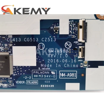 Akemy Lenovo 510-15IKB Klēpjdators Mātesplatē NM-A981 5B20M31226 ar GF940MX 2GB, 4GB RAM, I5-7200U CPU Pārbaudīta