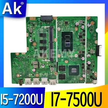 Akemy X540UB Portatīvo datoru mātesplati Par Asus X540UB X540UV X540UBR sākotnējā mainboard 8G/I5-7200U I7-7500U