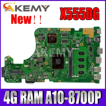 Akmey X555DG mātesplati Par Asus X555DG X555D A555D X555Y X555YI klēpjdators mātesplatē Pārbaudes darbam A10-8700P R5-M320 4 GB-operatīvā ATMIŅA