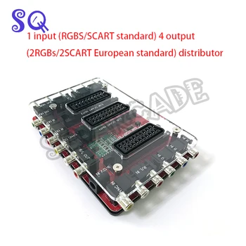 Akrila Gadījumā, Mini SCART Izplatītājs Converter Video RGBS/SCART 1 2RGBs/SCART 4 No Auto EUR Dalītāju pārveidojot valdes Ierīces