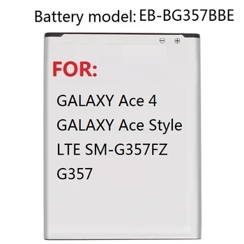 Akumulatora EB-BG357BBE Samsung Ace 4 GALAXY Ace Stila LTE SM-G357FZ G357 Rezerves Bateriju 1900mAh