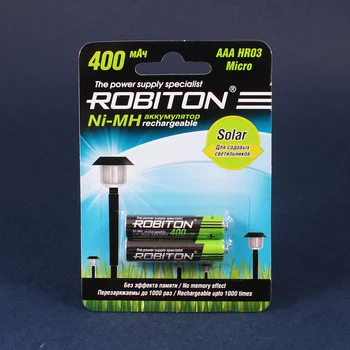 Akumulatora Pinky AAA robiton saules, 1,2 V, 400 mAh, NIMH BL2