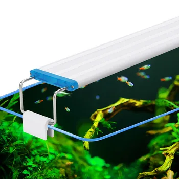 Akvārija Gaismas Regulēšana Atbalsta Ūdens Augu Apgaismojums Alumīnija Sakausējuma Slim LED ES Plug