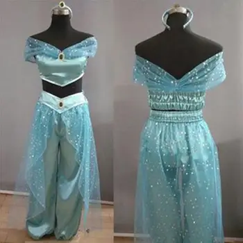 Aladdin Jasmīns Princese Cosplay Sievietes Iedomātā Meitene Uzposties Puse Tērpu Komplekti