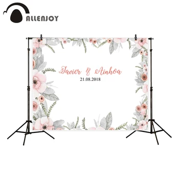 Allenjoy fonu foto studio, kāzu pasūtījuma ūdenskrāsu fons ziedu photocall photobooth pielāgot