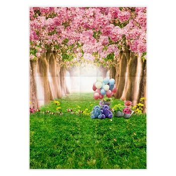 Allenjoy foto fona lācīti zāli ziedu koks backdrops zēns bērniem, aksesuārus, digitālo 8 x 8 pēdas