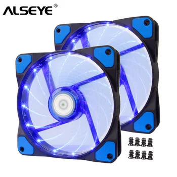 ALSEYE DATORU Dzesēšanas Ventilatoru 120mm Cooler Altra Kluss 3/4pin LED Gadījumā Ventilators Datoru 1300RPM 12v Fani