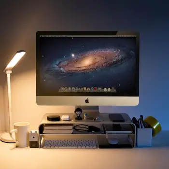 Alumīnija Monitora Statīvs Datora Stāvvadu Universālā Metāla Galda Statīvs Bāzes līdz pat 27 collu Ekrāniem, PC, Klēpjdators,MacBook