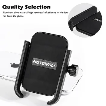 Alumīnija Motociklu Tālruņa Turētājs, USB Uzlāde, Stūres Spogulis Leņķis 360 Rotācijas Lādētāju Kandidēt Elektrisko Velosipēdu Velosipēds