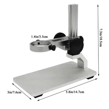 Alumīnija Sakausējuma Mikroskopa Statīva Universāls Regulējams Profesionālo Metāla Bāzes Turētājs, 3,5 cm Diametrā Digitālā USB Mikroskops