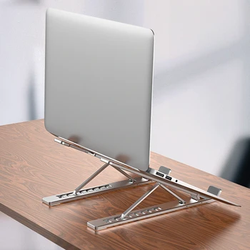 Alumīnija Sakausējuma Regulēšana PC Laptop Stand Portatīvie Locīšanas klēpjdatoram MacBook Datoru Turētājs 11-17 collu Klēpjdatoru Statīvs Turētājs