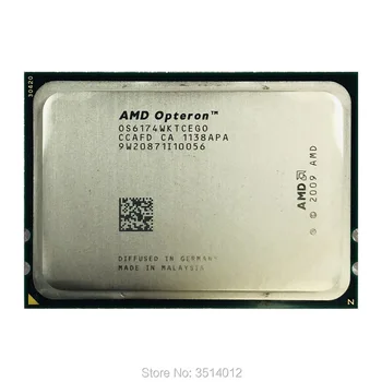 AMD Opteron 6174 Op 6174 2.2 GHz Divpadsmit-Core Divpadsmit-Diegi 115W CPU Procesors OS6174WKTCEGO Socket G34