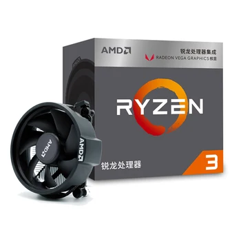 AMD Ryzen 3 2200G R3 2200G 3.5 GHz Quad-Core Quad-Diegi CPU Procesora L2=2M L3=4M 65W APU Ligzda AM4 Jaunu un ar ventilatoru