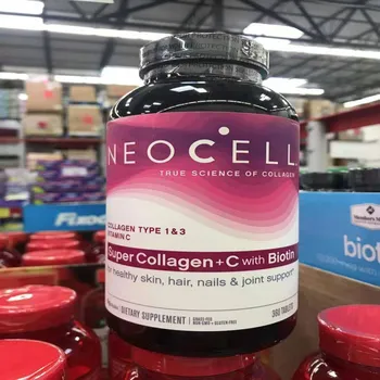 Amerikas savienotās Valstis Imports NeoCell Kolagēna Tabletes Mazo Molekulu Kolagēna Hidrolizāts Peptīdu Biotīns Kolagēna+c 360 Tabletes, 1 Pudele