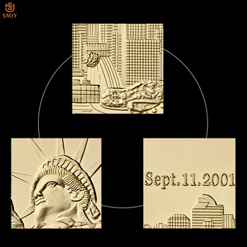 Amerikāņu Brīvības Statuja ASV, Pasaules Tirdzniecības Centrs Zelta Piemiņas Monētu Vērtību Kolekcija W/PCCB Turētājs