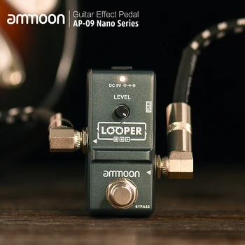 Ammoon AP-09 Cilpa Ģitāra, Pedālis Looper Elektrisko Ģitāru, Efektu Pedāļu True Bypass Neierobežotu Overdubs 10 Minūtes Ierakstu