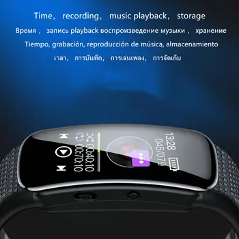 Amoi B80 Smart skatīties aproce balss aktivizētu slēpta digitālais Diktofons, MP3 Atskaņotājs smart aproce Maskēšanās Diktofons