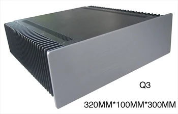 AMP gadījumā 320*100*300mm Q3 alumīnija paneļa pastiprinātājs šasijas / Preamp / A Klases pastiprinātāju gadījumā / AMP Būra / lieta / DIY kaste