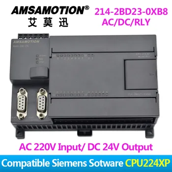 Amsamotion AMX-200 KN PLC CPU224XP 14.I/10O 2AI 1AO AC/DC/RLY Aizstāt Siemens S7-200 6ES7 214-2BD23-0XB8 PSI Zelta pārklājumu Kabelis