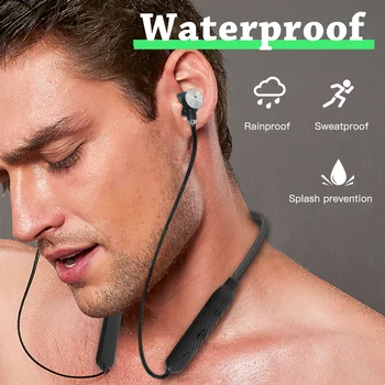 ANC Austiņas Sporta Neckband Bezvadu Bluetooth Austiņas HiFi Stereo Bass Earbuds Ūdensizturīgs Austiņas ar Mic, lai Smart Tālruni