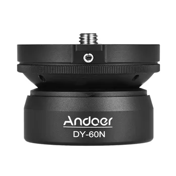 Andoer DY-60N Statīva Leveling Bāzi Nivelieris Regulēšana Plāksne Alumīnija ar līmeņrādi Soma Canon Nikon Sony DSLR Kameras