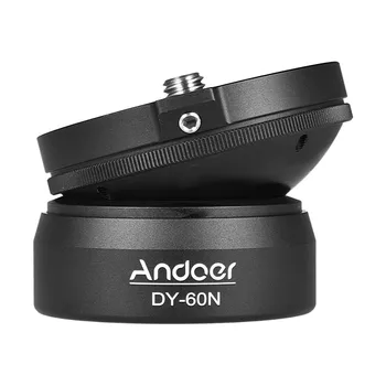 Andoer DY-60N Statīva Leveling Bāzi Nivelieris Regulēšana Plāksne Alumīnija Sakausējuma ar līmeņrādi Soma Canon Nikon spoguļkamera