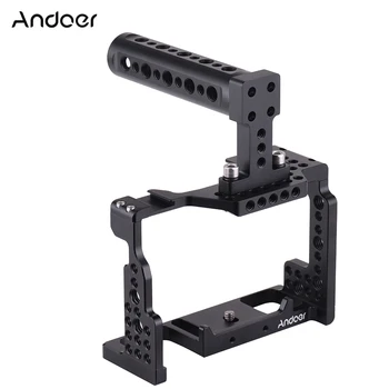 Andoer Kamera, Būris+Augšējā Roktura Komplekts Video Stabilizators Alumīnija Sakausējuma w/ Aukstā Apavu Mount Sony A7II/A7III/A7SII/A7M3/A7RII Kamera