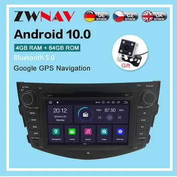 Android 10.0 4 GB+64GB Auto radio atskaņotāju, GPS Navigācijas Toyota RAV4 2006-2012 Multimediju Atskaņotājs, Radio, video, stereo galvas vienības
