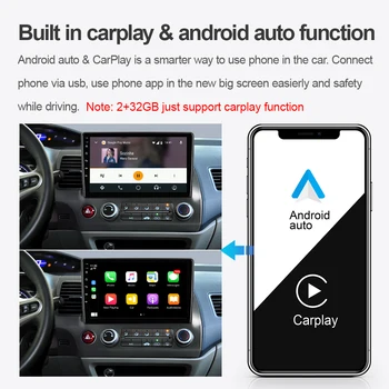 Android 10.0 Auto Multimedia Player Honda CIVIC 8 4d FK FN 2005. - 2012. gadam 1Din Auto Radio, GPS Navigācija, magnetofons Galvas Vienības