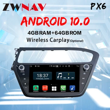 Android 10 PX6 DSP Par Hyundai I20 2018 2019 Auto Multimedia Stereo Atskaņotājs Nē, DVD, Radio, GPS Navigācija, Galvu vienība ekrāns Audio