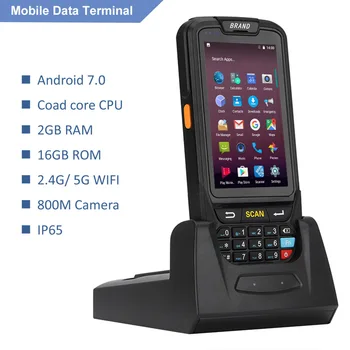 Android 7.0 Augstas Veiktspējas Bezvadu Svītrkodu skeneri 1D 2D Bluetooth Portatīvais Datu Termināls Izturīgs PDA