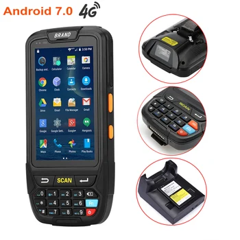 Android 7.0 Augstas Veiktspējas Bezvadu Svītrkodu skeneri 1D 2D Bluetooth Portatīvais Datu Termināls Izturīgs PDA