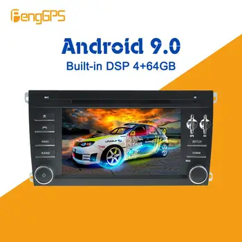 Android 9.0 4+64GB iebūvēto DSP Auto multimediju DVD Atskaņotājs, GPS, Radio Porsche Cayenne 2003. - 2010. Gadam Cayenne GTS GPS Navigācijas