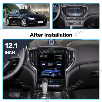 Android 9.0 4 GB+64gb ROM Tesla stila Automašīnas GPS Navigācijas Maserati Ghibli 2013-2019 Headunit Multimediju Atskaņotājs, Radio Diktofons