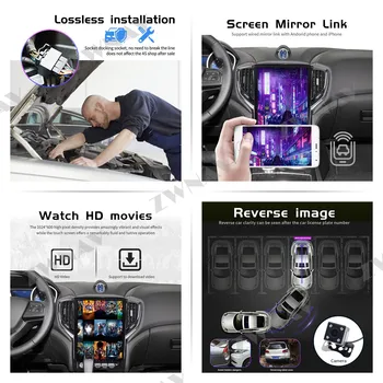 Android 9.0 4 GB+64gb ROM Tesla stila Automašīnas GPS Navigācijas Maserati Ghibli 2013-2019 Headunit Multimediju Atskaņotājs, Radio Diktofons