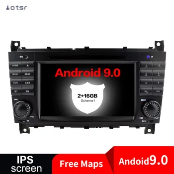 Android 9.0 Auto GPS Navigācija, DVD Atskaņotāju Mercedes-Benz C-W203 CLK-W209 radio uzlabot Auto Stereo Multimedia Player Headunit