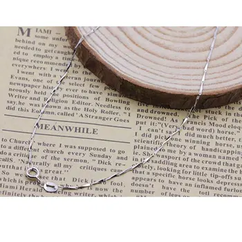 ANENJERY 925 Sterling Sudraba Ķēde, Kaklarota, Sieviešu Rotaslietas kolye collares S-N15 (Diametrs 1mm)