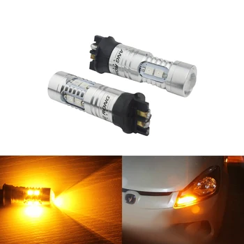 ANGRONG 2x Canbus PW24W PWY24W LED Spuldzes Audi A3 A4 A5 Q3 BMW 3 Series F30 F31 F34 Ford Fusion VW Golf Peugeot 208
