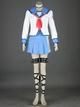 Anime Angel Beats Yui Jaunu Stilu Modes Cosplay Vienādu Kleitu, Sievietes, Meitenes Tērpi izgatavoti pēc Pasūtījuma, Bezmaksas Piegāde