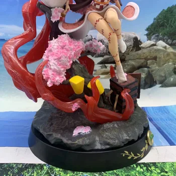 Anime Attēls Demon Slayer Kamado Nezuko PVC Rīcības Attēls Rotaļlietu Kimetsu nav Yaiba GK Statuja Pieaugušo Kolekcionējamus Modeļu Lelle Dāvanas