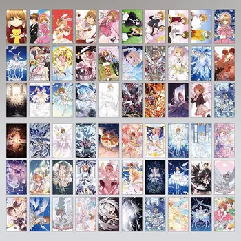 Anime Cardcaptor KINOMOTO SAKURA Skaidrs Kartes Fanart 180PCS Pastkarti Pēc Kartes, Uzlīmes Artbook Dāvanu Cosplay Aksesuārus Grāmatu Uzstādīt Jaunu