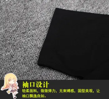 Anime Dažu Burvju Indekss Akseleratora Black Tee Cosplay Kostīmu Īsām Piedurknēm T-krekls Ikdienas Casual Top