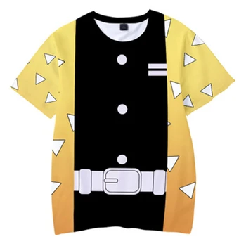 Anime Demon Slayer Bērniem Coslpay T Krekls Kawaii Asmens Spoku Grafiskais T-krekls Kimetsu Nav Yaiba Asmens Tee Top Tshirt Bērniem