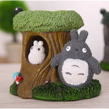 Anime filmu Tonari nav Totoro Radošo sveķu pildspalvu turētājs Galda rotājumi Rīcības Attēls Sveķu Kolekcionējamus Modeļa Rotaļlietu Kaste 10cm N725
