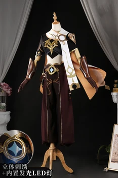 Anime! Genshin Ietekmes Ceļotājs Ēteri Spēle Uzvalks Atdzist Gothic Vienādu Cosplay Tērpu Halloween Puse Apģērbs Vīriešiem 2020 JAUNAS