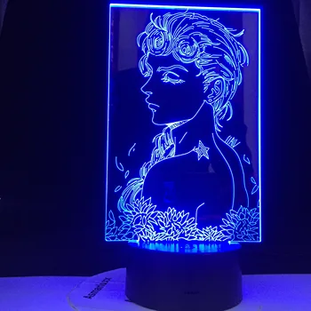 Anime JoJo Dīvaino Piedzīvojumu Mākslas Sīkrīku Touch Sensors Krāsains Nightlight par Istabas Interjeru 3d Lampas Jojo Led Nakts Gaisma Attēls