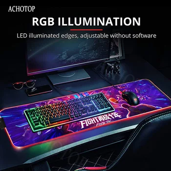 Anime League Of Legends Spēļu Pele Spilventiņu Datora peles paliktnis RGB LED Backlit Mause Liela Galda, Klaviatūras, Peles paklājs